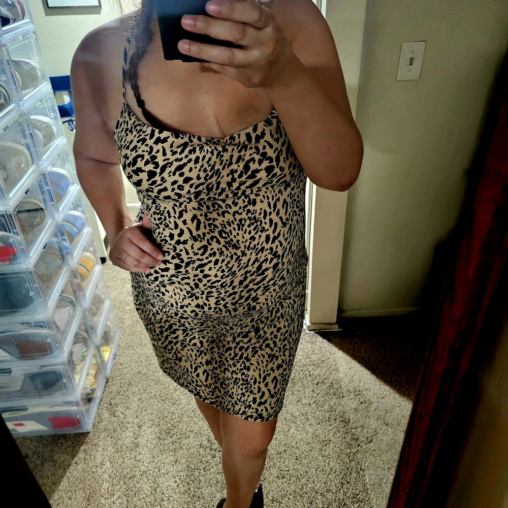 Forever 21 Tan and Black Mini Dress